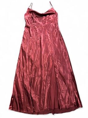 Birdy Grey Satin Maxi Dress in Dusty Rose